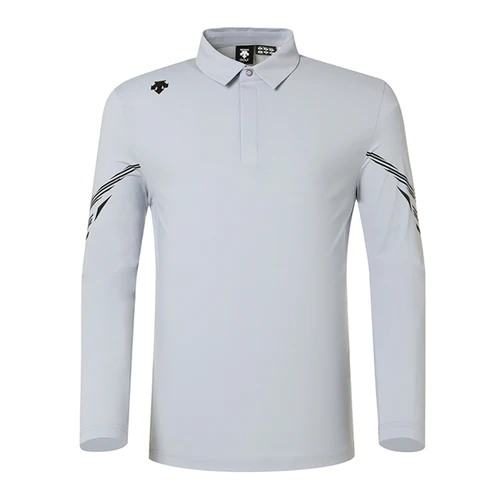 DESCENTE GOLF】男士涼感長袖POLO衫-灰|新光三越| skm online 直販限定 DESCENTEGOLF ウエア(女性用)